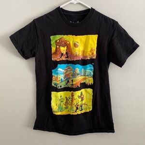 Rick & Morty adult swim black graphic T-shirt